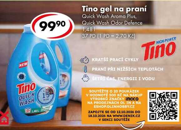 Tino gel na praní, 1,48 l/37 PD CBA