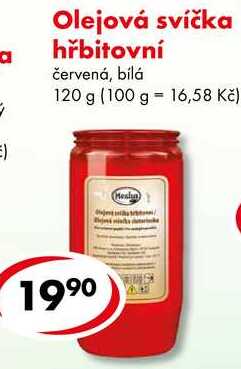 Olejová svíčka hřbitovní, 120 g  