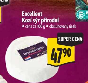 Excellent Kozí sýr přírodní 100 g