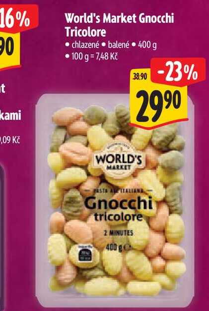 World's Market Gnocchi Tricolore 400 g