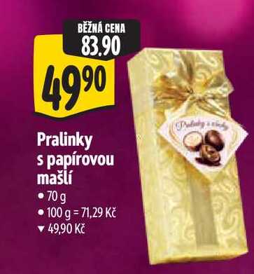  Pralinky s papírovou mašlí  70 g 