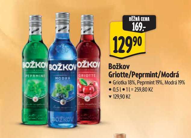 Božkov Griotte/Peprmint/Modrá 0,5 l