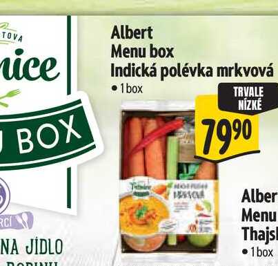 Albert Menu box Indická polévka mrkvová 1box