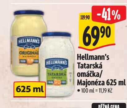   Hellmann's Tatarská omáčka/ Majonéza 625 ml  