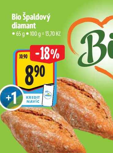 Bio Špaldový diamant 65 g
