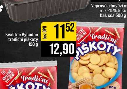 Kvalitně Výhodně tradiční piškoty 120 g