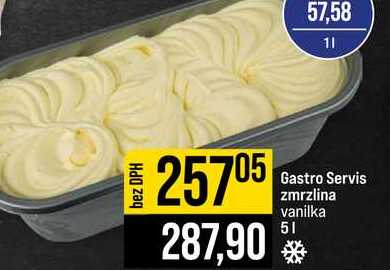 Gastro Servis zmrzlina vanilka 5l