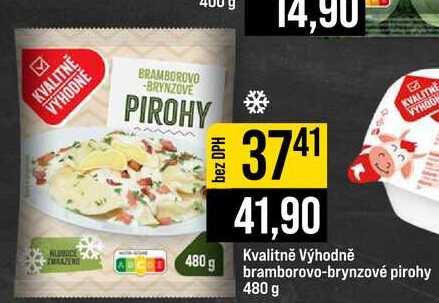 Kvalitně Výhodně bramborovo-brynzové pirohy 480 g 