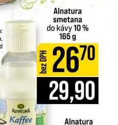 Alnatura smetana do kávy 10% 165 g