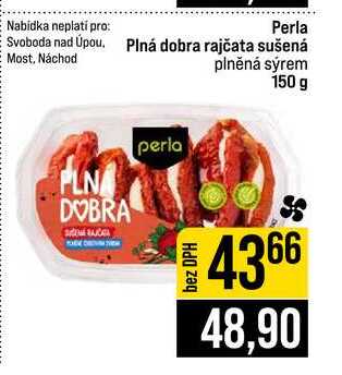 Perla Plná dobra rajčata sušená plněná sýrem 150 g