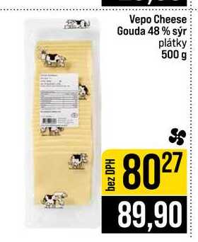 Vepo Cheese Gouda 48% sýr plátky 500 g