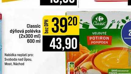 Classic dýňová polévka (2x300 ml) 600 ml