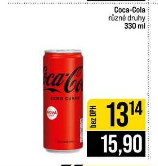 Coca-Cola různé druhy 330 ml