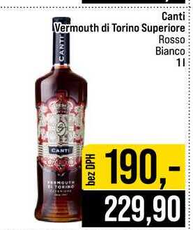 Canti Vermouth di Torino Superiore Rosso Bianco 1l