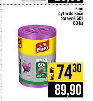 Fino pytle do koše barevné 60l 60 ks