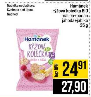 Hamanek malina+banán jahoda+jablko 35 g