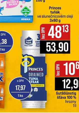 Princes tuňák ve slunečnicovém oleji 3x60 g 