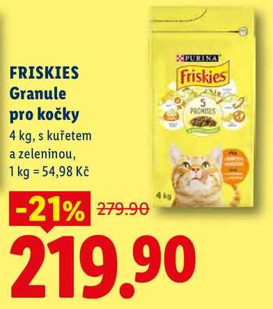 FRISKIES Granule pro kočky, 4 kg