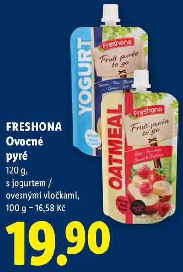 FRESHONA Ovocné pyré, 120 g