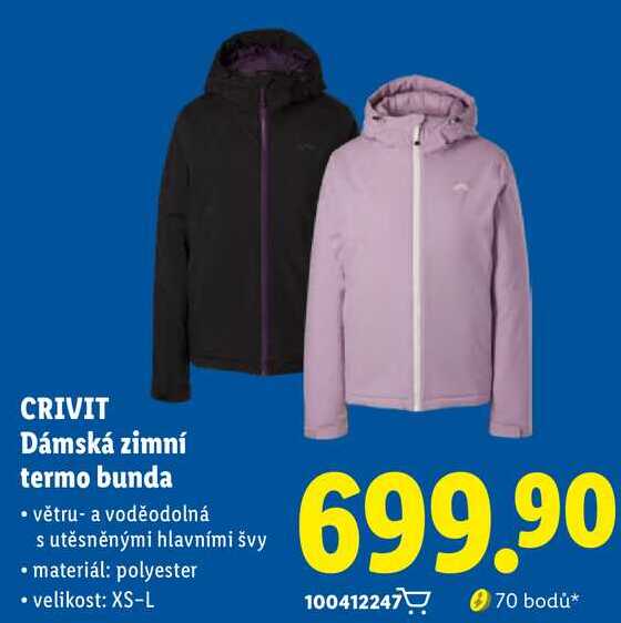 CRIVIT Dámská zimní termo bunda