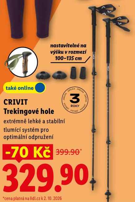 CRIVIT Trekingové hole