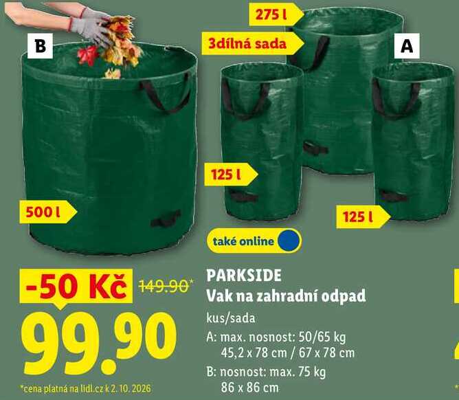 PARKSIDE Vak na zahradní odpad 