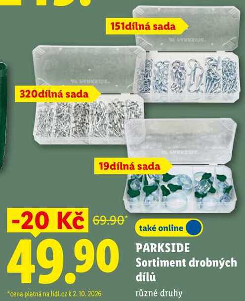 PARKSIDE Sortiment drobných dílů 