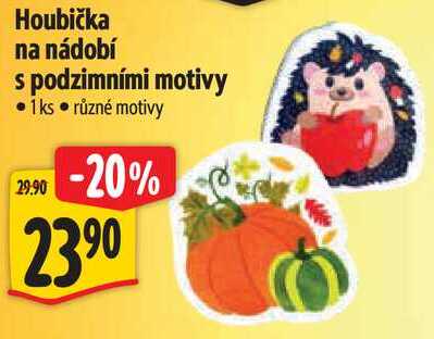 Houbička na nádobí s podzimními motivy