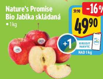 Nature's Promise Bio Jablka skládaná, 1 kg