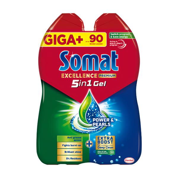 Somat Excellence Premium 5in1 gel do myčky 90 mytí Košík.cz