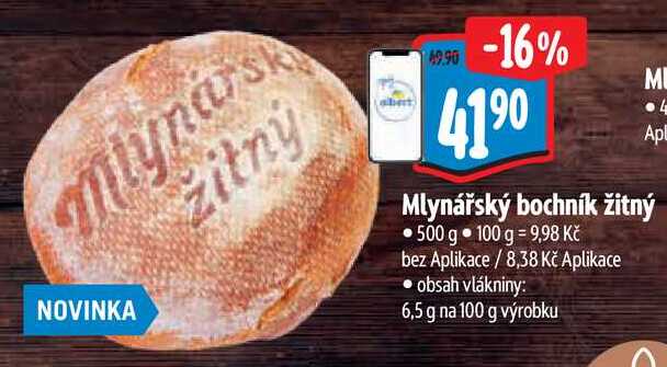 Mlynářský bochník žitný, 500 g