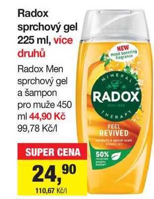 Radox sprchový gel 225 ml Šlak