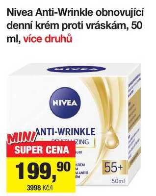 Nivea Anti-Wrinkle obnovující denní krém proti vráskám, 50 ml Šlak