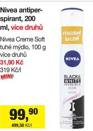 Nivea antiperspirant, 200 ml Šlak