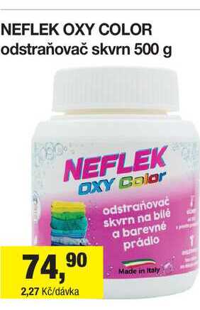 NEFLEK OXY COLOR odstraňovač skvrn 500 g Šlak