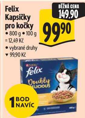 Felix Kapsičky pro kočky, 800 g
