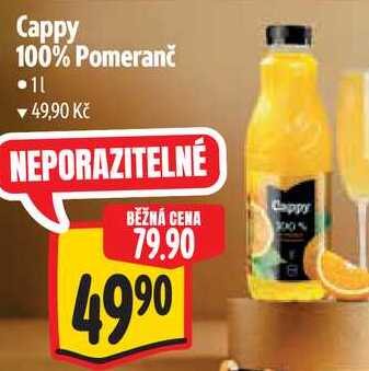 Cappy 100% Pomeranč, 1 l