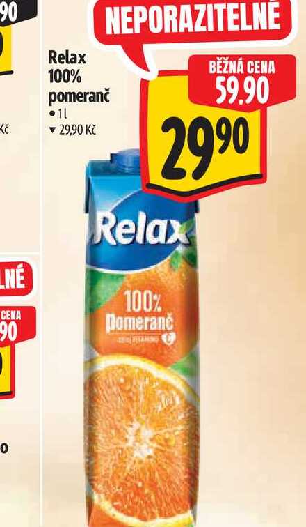 Relax 100% pomeranč 1 l