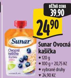 Sunar Ovocná kašička 120 g Albert