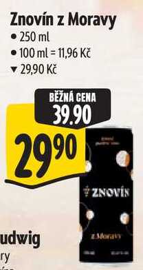 Znovín z Moravy, 250 ml