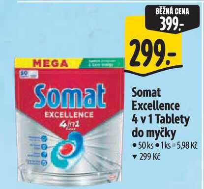 Somat Excellence 4 v 1 Tablety do myčky 50 ks Albert