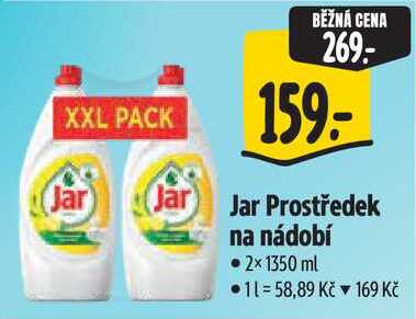 Jar Prostředek na nádobí, 2x 1350 ml Albert