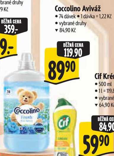 Coccolino Aviváž, 74 dávek