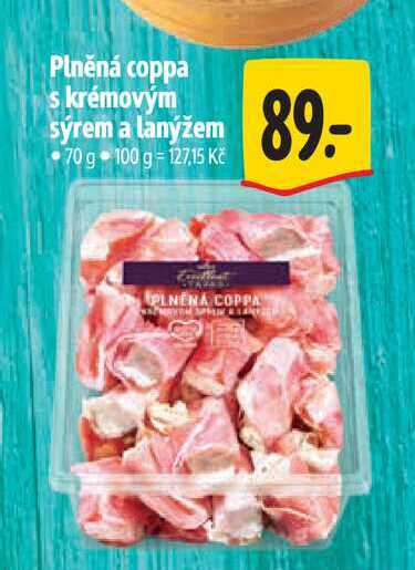 Plněná coppa s krémovým sýrem a lanýžem 70 g