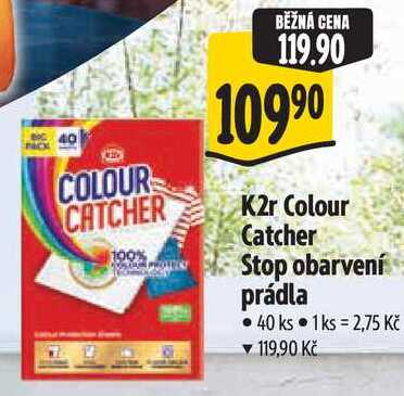 K2r Colour Catcher Stop obarvení prádla, 40 ks Albert