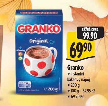  Granko instantní kakaový nápoj  200 g 
