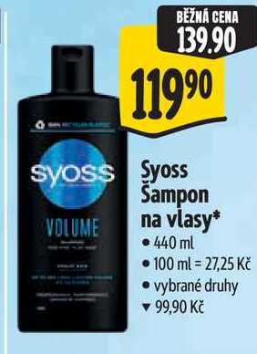 Syoss Šampon na vlasy, 440 ml Albert