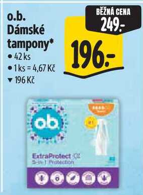 O.b. Dámské tampony, 42 ks Albert