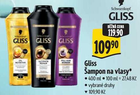 Gliss Šampon na vlasy, 400 ml 