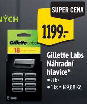 Gillette Labs Náhradní hlavice, 8 ks Albert